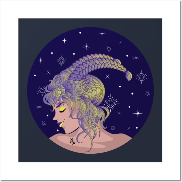 Capricorn girl Wall Art by AnnArtshock